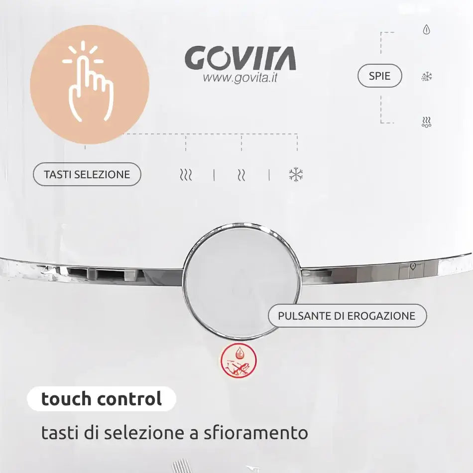 Distributore acqua 3 temperature, 1 erogatore, carica dal basso, controllo touch // NEW