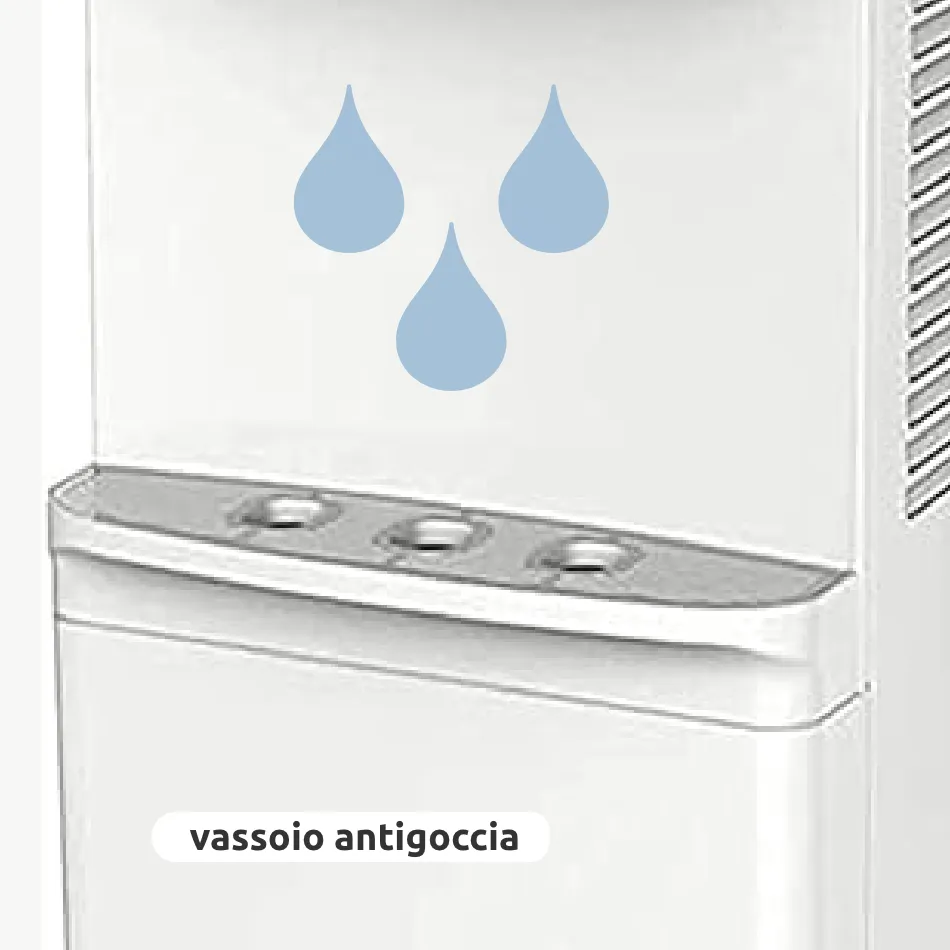 Distributore acqua 3 temperature, 3 erogatori, carica dall'alto // Go Naiadi