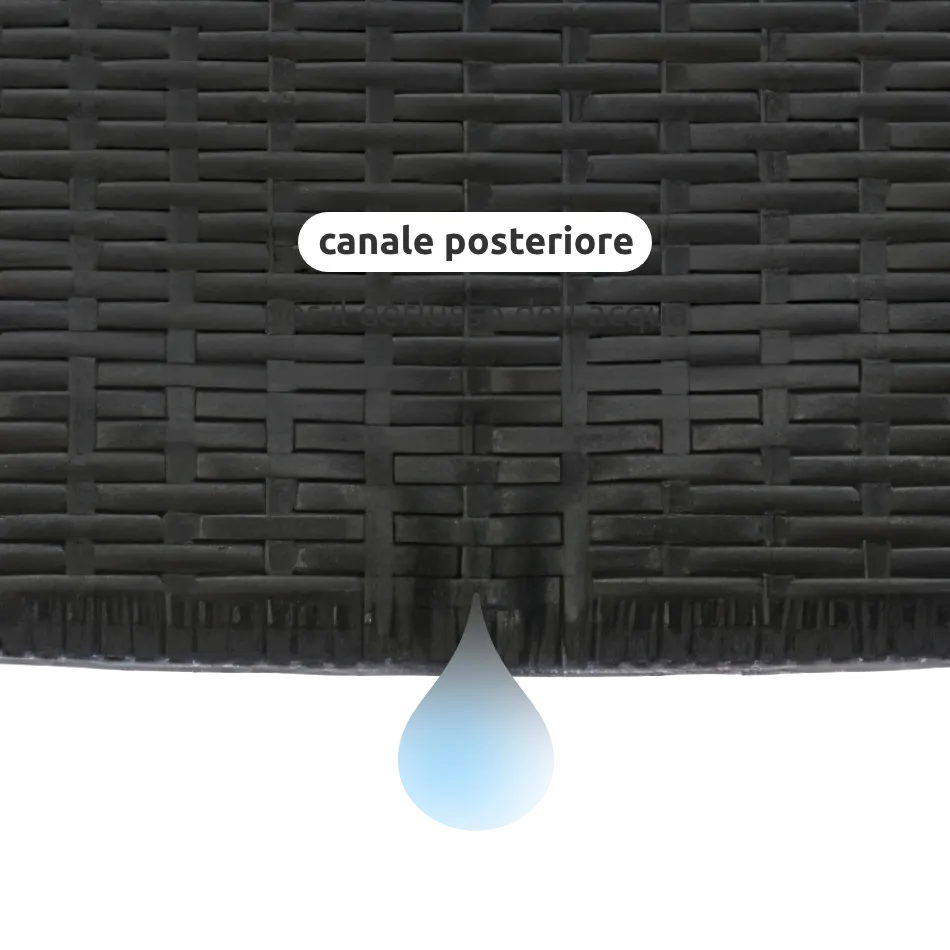 Coppia di sedie pieghevoli da esterno // linea Go Cantelia effetto rattan antracite