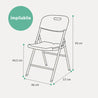 Coppia di sedie pieghevoli da esterno // linea Go Cantelia effetto rattan antracite