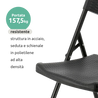 Coppia di sedie pieghevoli da esterno // linea Go Cantelia effetto rattan antracite