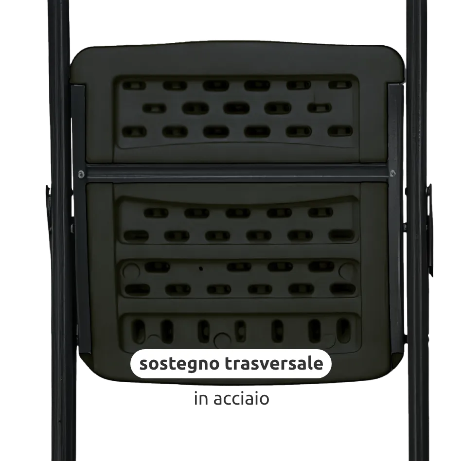 Coppia di sedie pieghevoli da esterno // linea Go Cantelia effetto rattan antracite