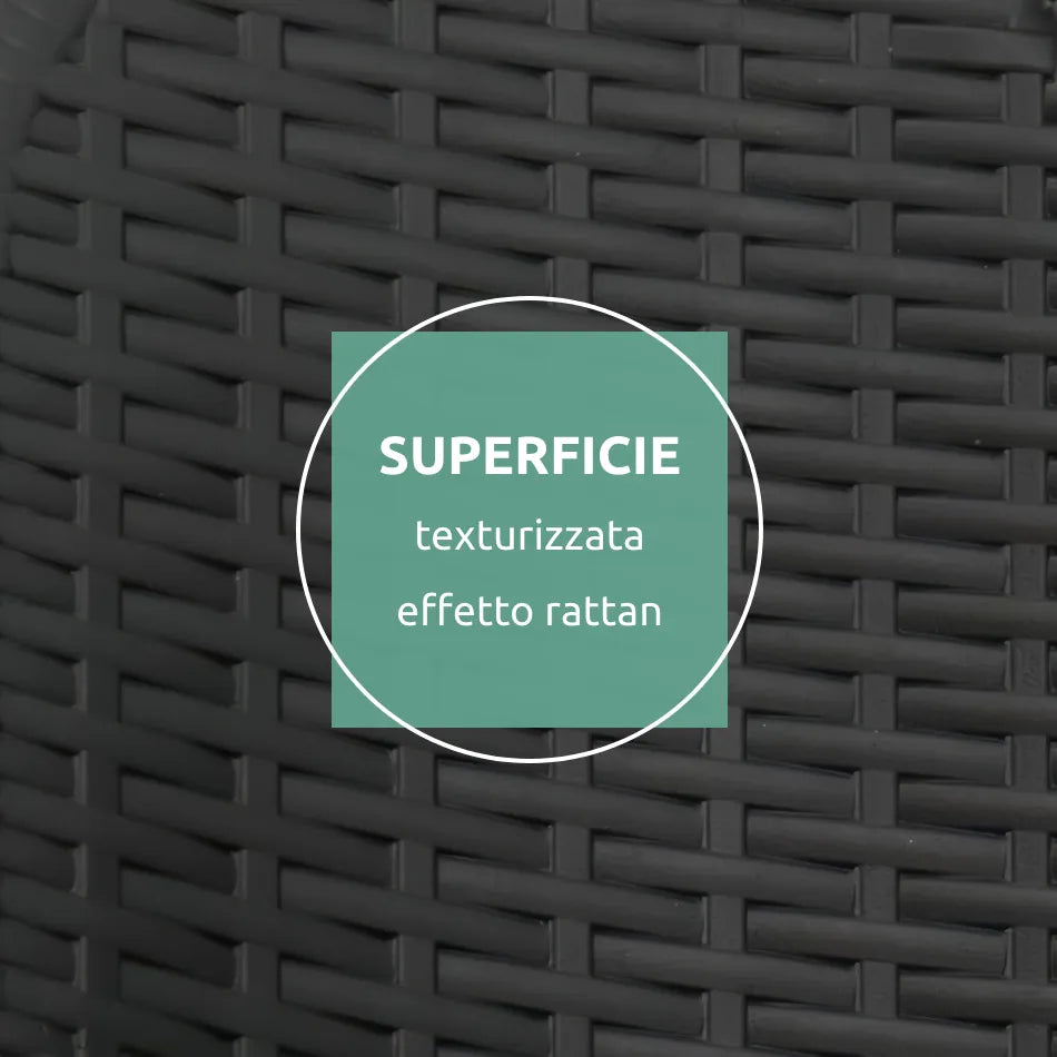 Coppia di sedie pieghevoli da esterno // linea Go Cantelia effetto rattan antracite
