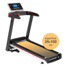Tapis roulant elettrico entry level prestazioni elevate, Motore DC 2.0 HP, Area corsa 39 x 100cm, Velocità 12,8 km/h, Ammortizzatori antirumore, Pieghevole, Salva spazio // PRO100