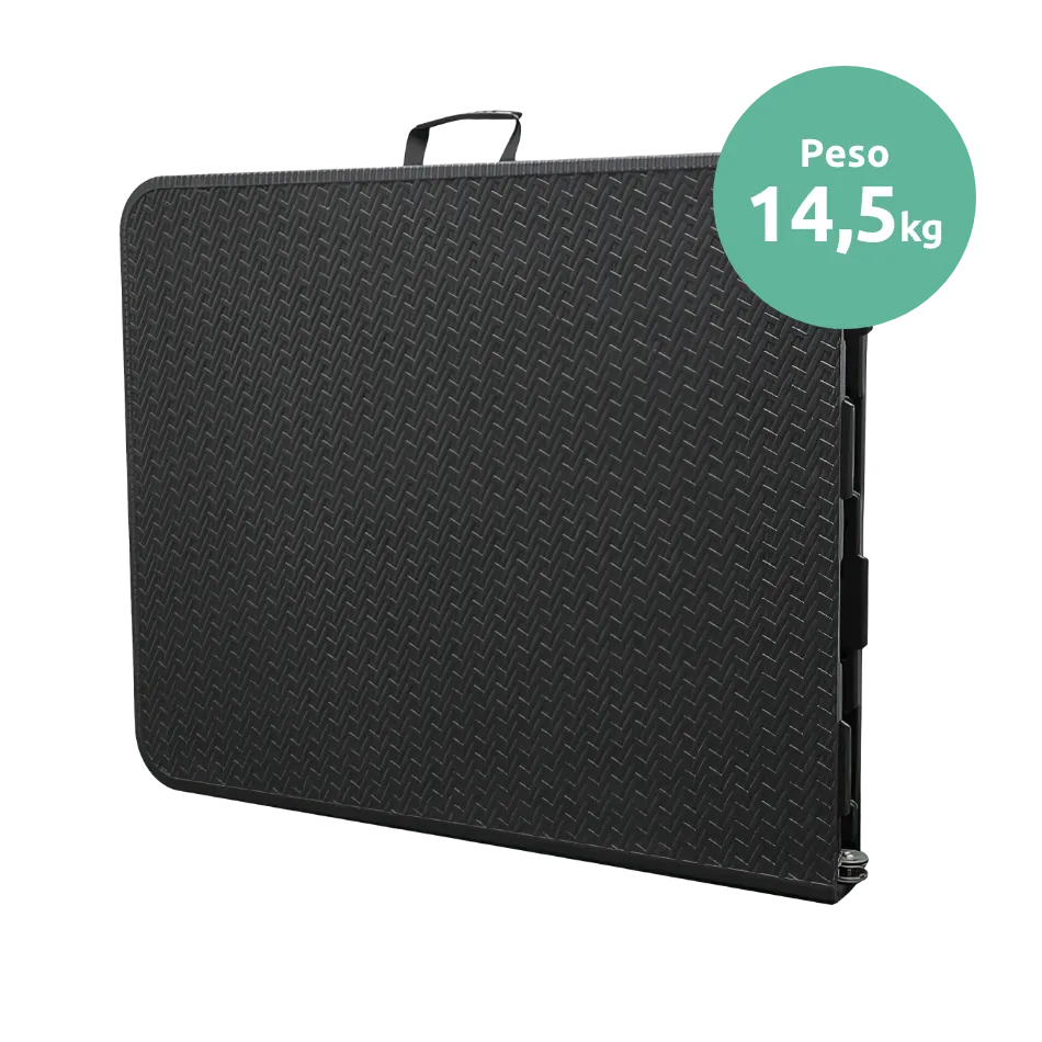 Tavolo rettangolare 180 cm da esterno pieghevole con maniglia // linea Go Cantelia effetto rattan antracite