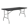 Tavolo rettangolare 180 cm da esterno pieghevole con maniglia // linea Go Cantelia effetto rattan antracite
