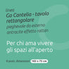 Tavolo rettangolare 180 cm da esterno pieghevole con maniglia // linea Go Cantelia effetto rattan antracite