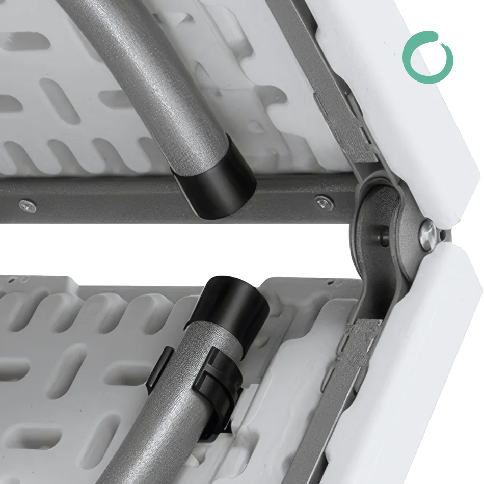 Tavolo rettangolare 180 cm da esterno pieghevole con maniglia // linea Go Napea bianco