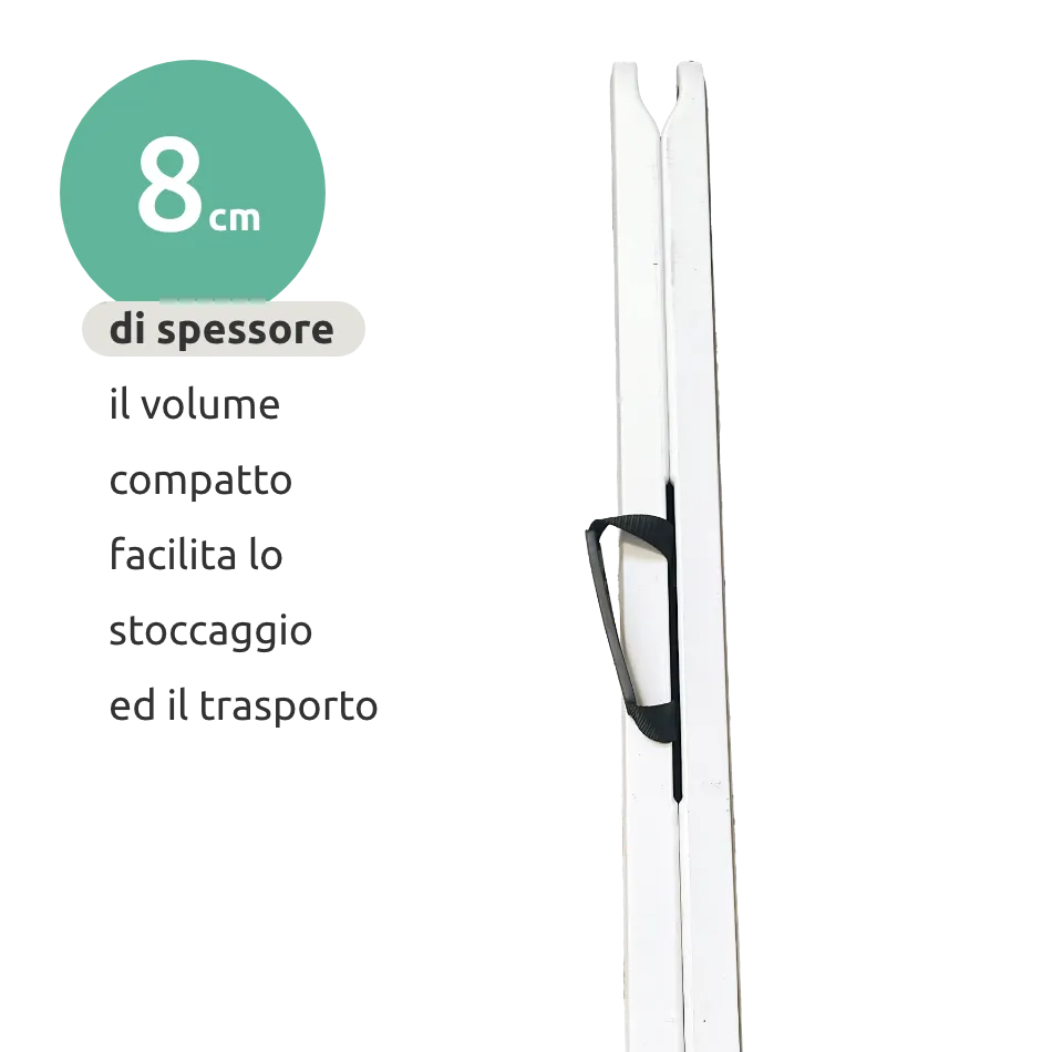Tavolo rettangolare 180 cm da esterno pieghevole con maniglia // linea Go Napea bianco