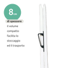 Tavolo rettangolare 180 cm da esterno pieghevole con maniglia // linea Go Napea bianco