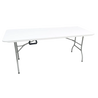 Tavolo rettangolare 180 cm da esterno pieghevole con maniglia // linea Go Napea bianco