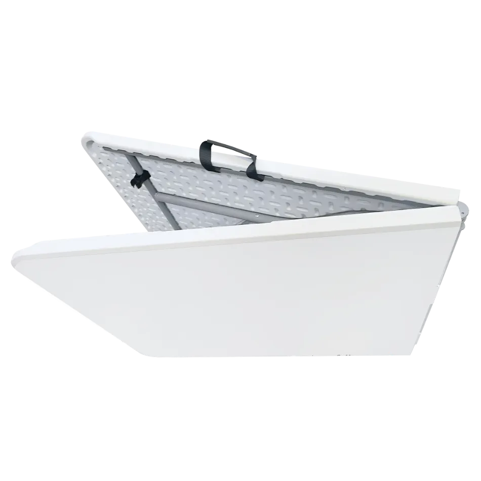 Tavolo rettangolare 180 cm da esterno pieghevole con maniglia // linea Go Napea bianco