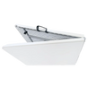 Tavolo rettangolare 180 cm da esterno pieghevole con maniglia // linea Go Napea bianco