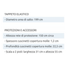 Trampolino elastico rotondo da giardino con rete di sicurezza e scaletta, diametro 250 cm // Go Jump