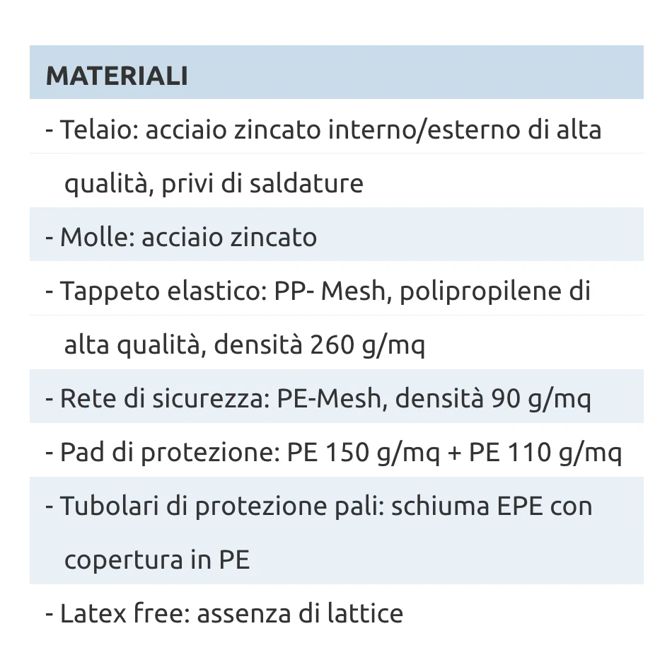 Trampolino elastico rotondo da giardino con rete di sicurezza e scaletta, diametro 250 cm // Go Jump