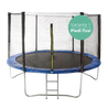 Trampolino elastico rotondo da giardino con rete di sicurezza e scaletta, diametro 250 cm // Go Jump